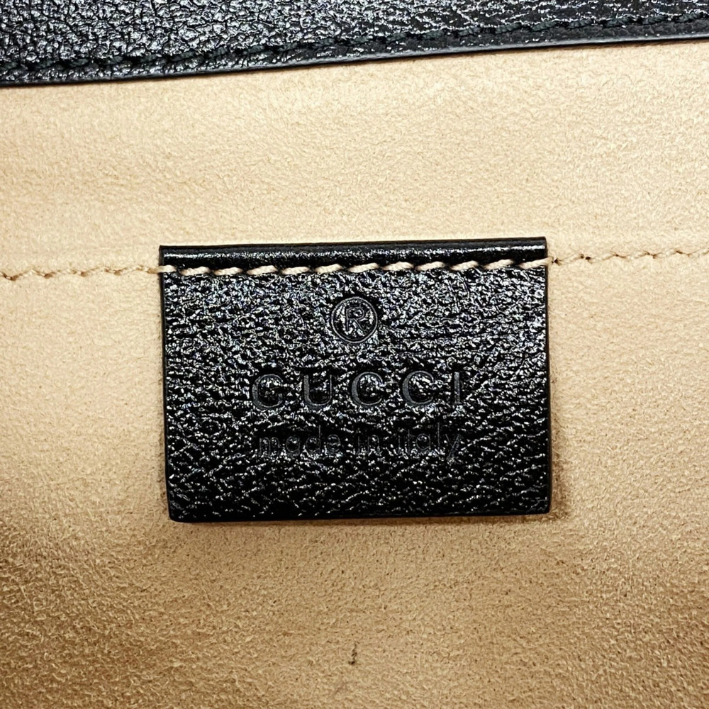 GUCCI Authentic Black Leather Shoulder Bag - Picture 5 of 11